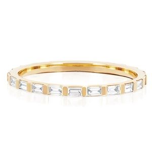EF Collection 14KY 5 Diamond Bezel Ring. Size 6.